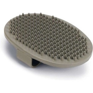 Beeztees honden massageborstel grijs 13x9x2 cm