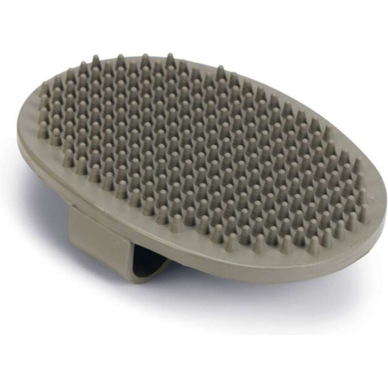 Beeztees honden massageborstel grijs 13x9x2 cm