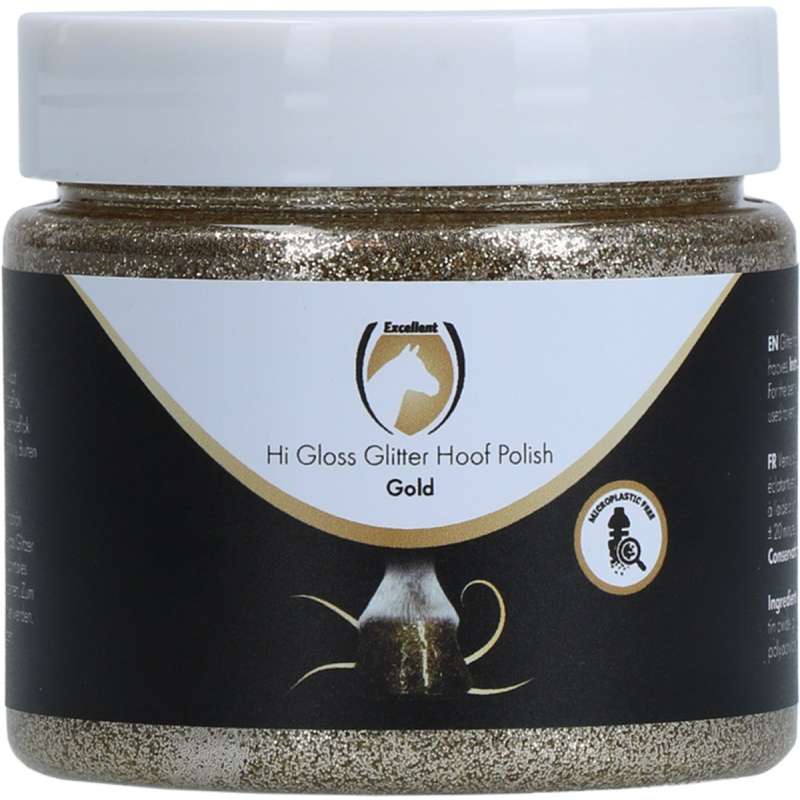 Excellent Horse Hi Gloss Glitter Hoeflak goud 150 ml