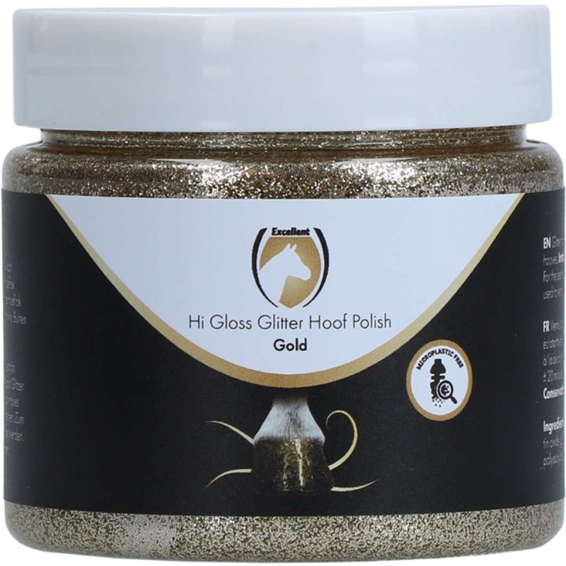 Excellent Horse Hi Gloss Glitter Hoeflak goud 150 ml