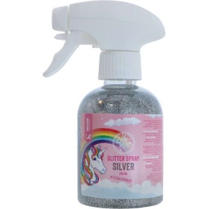 Lucky Horse Unicorn Glitterspray Zilver