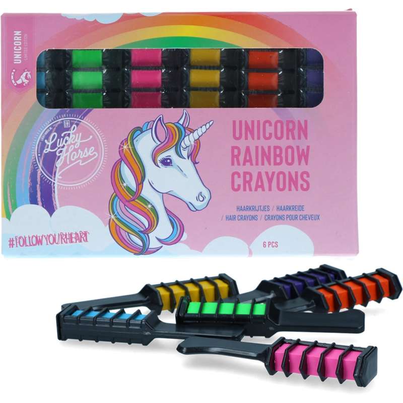 Lucky Horse Unicorn Regenboog Kleurkrijt