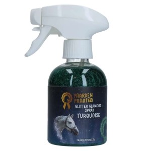 Paardenpraat TV Glitter Glamour Spray Turquoise