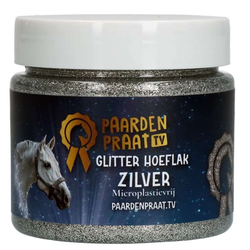 Paardenpraat TV Glitter Hoeflak Zilver