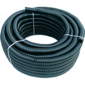 Vijverslang 25 mm 30 m zwart