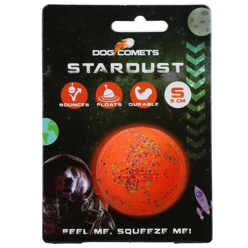 Dog Comets Stardust bal oranje Small
