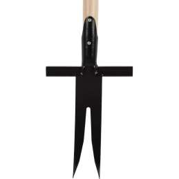Zuringsteker/Distelsteker met 2 tanden en essenhouten steel 85 cm