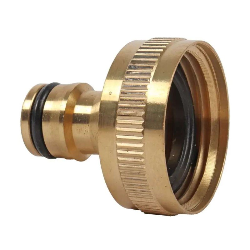 Kraannippel messing 1 inch met inwendige draad