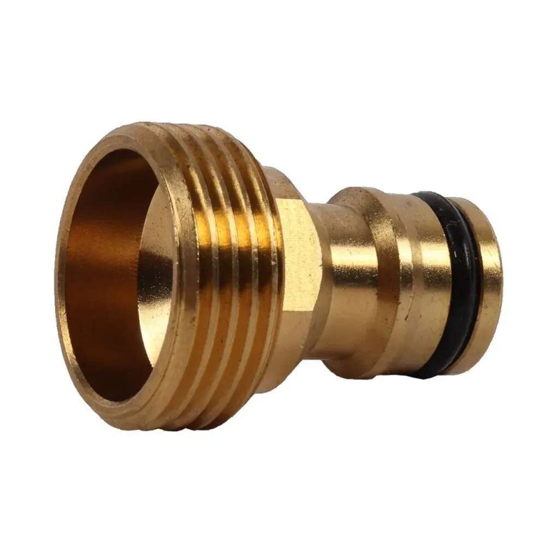 Kraannippel messing 3/4 inch met uitwendige draad