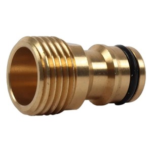 Kraannippel messing 1/2 inch met uitwendige draad