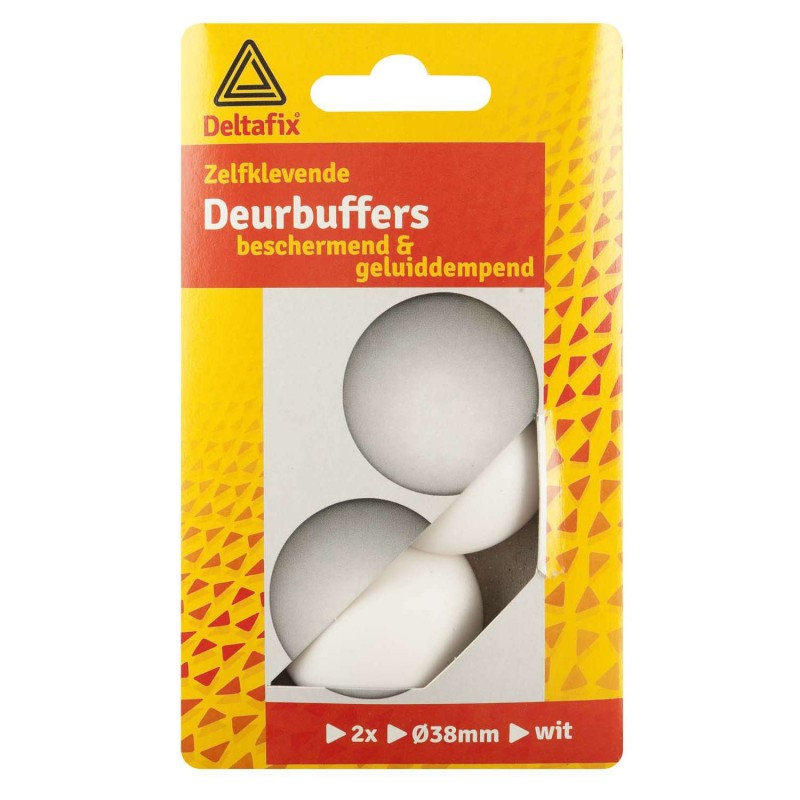 Deurbuffer pvc zelfklevend wit 38 mm 2 stuks
