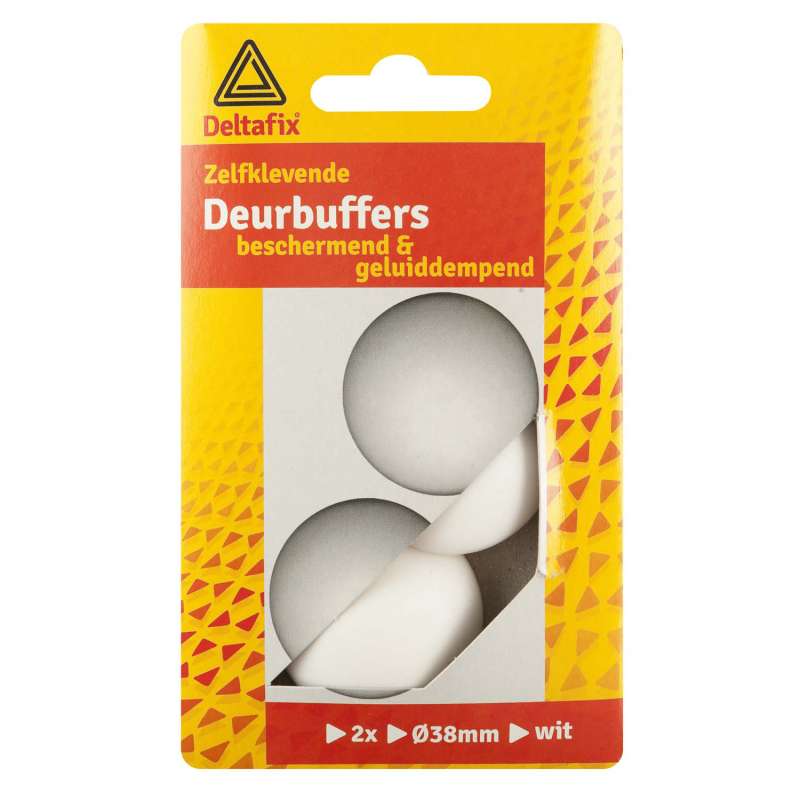 Deurbuffer pvc zelfklevend wit 38 mm 2 stuks