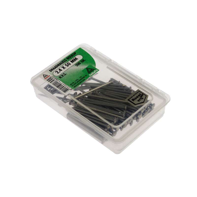 Draadnagel bolkop rvs a2 2.4 x 50 mm 200gr