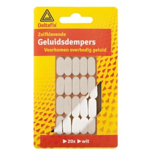 Geluiddemper zelfklevend wit 20 stuks