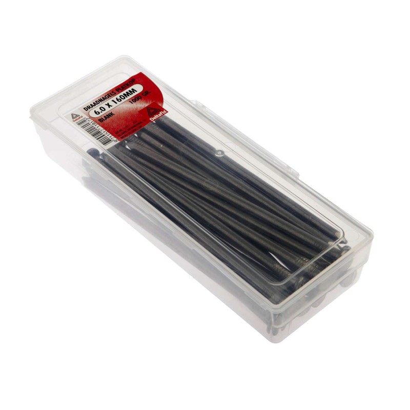 Draadnagel platkop blank 6.0 x 160mm 1000gr