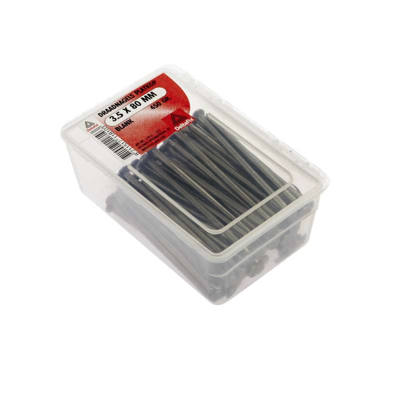 Draadnagel platkop blank 3.5 x 80mm 450gr