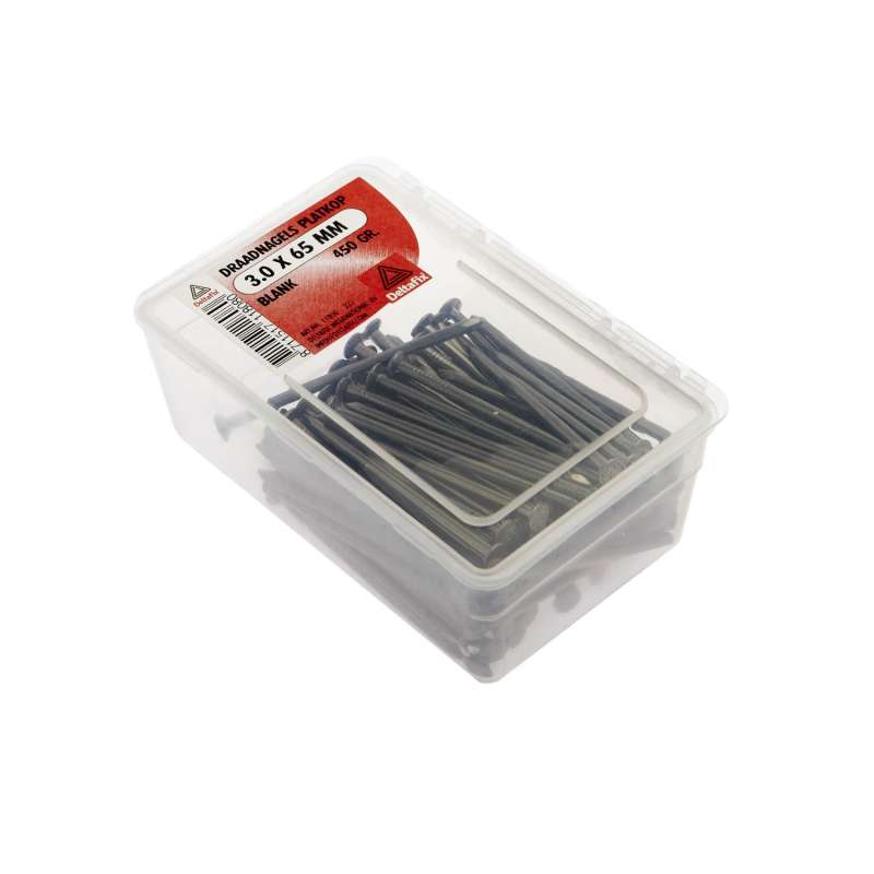 Draadnagel platkop blank 3.0 x 65mm 450gr