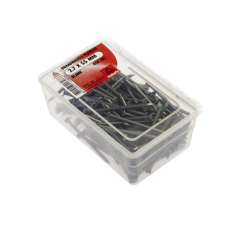 Draadnagel platkop blank 2.7 x 55mm 450gr