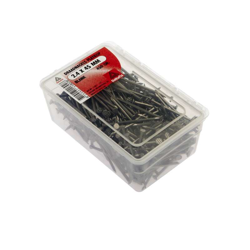 Draadnagel platkop blank 2.4 x 45mm 450gr