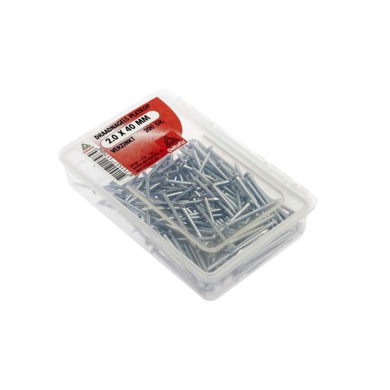 Draadnagel platkop verzinkt 2.0 x 40mm 200gr