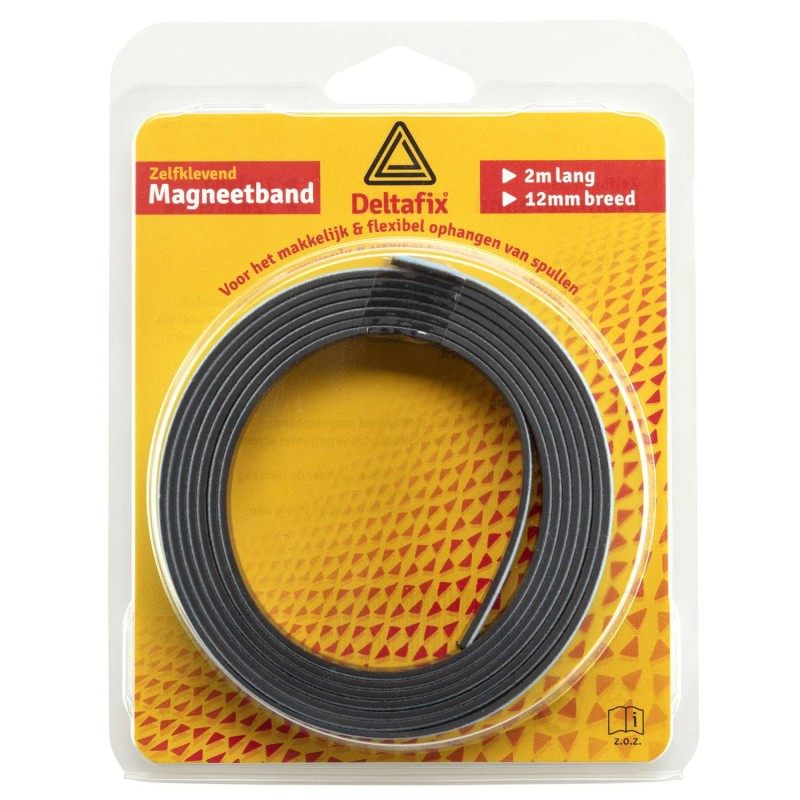 Magneetband zelfklevend bruin 12mm x 2mm 2 meter