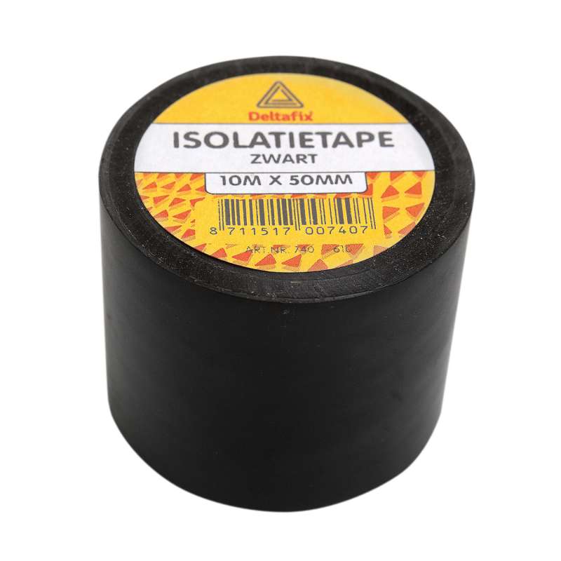 Isolatietape zwart 50mm 10 meter