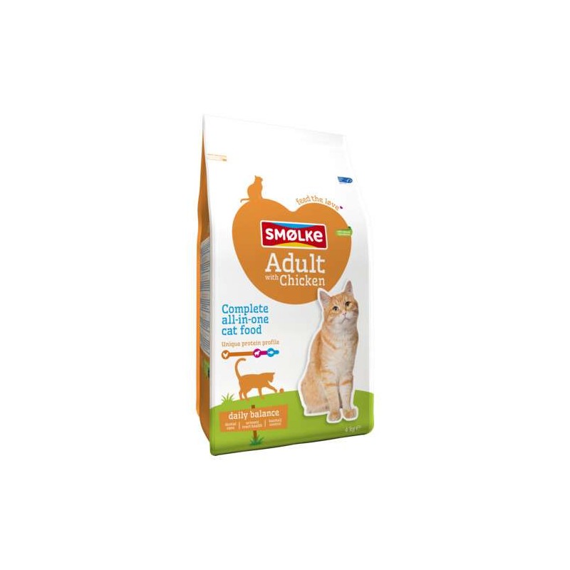 Smølke kat Adult kip en rijst 4 kg