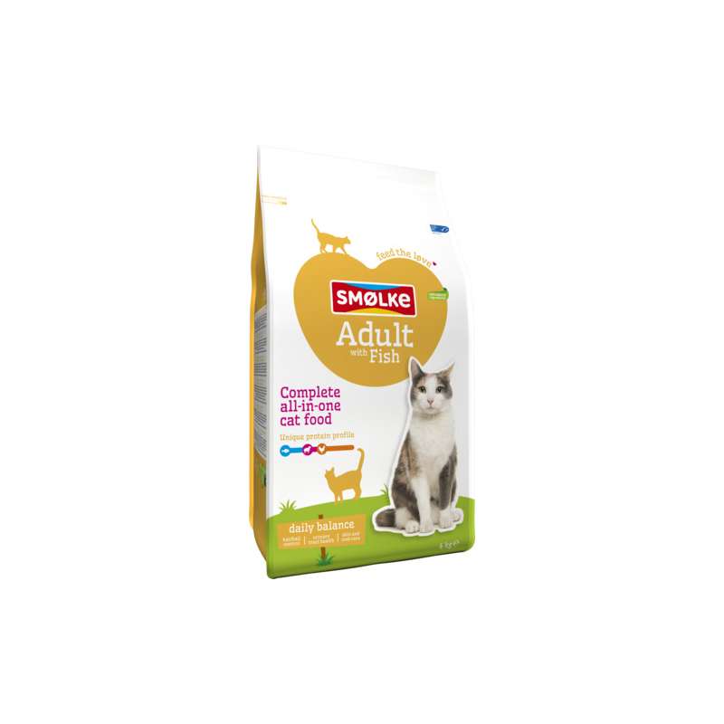 Smølke kat Adult vis en rijst  4 kg
