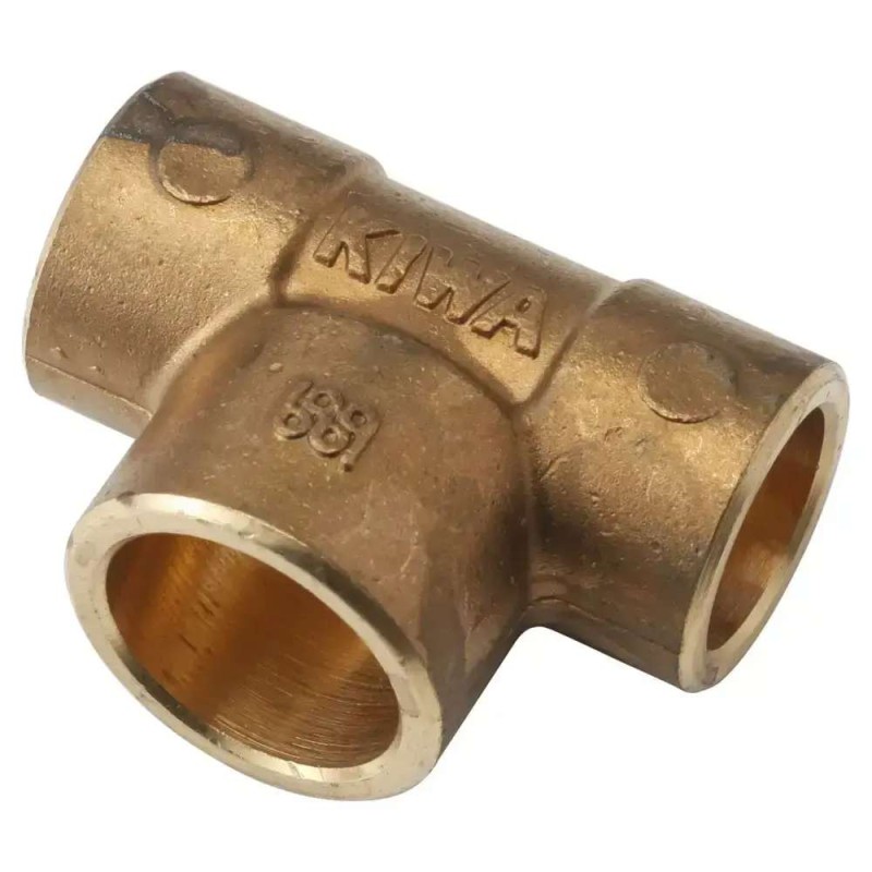 Messing T-stuk 12x15x12mm Plieger