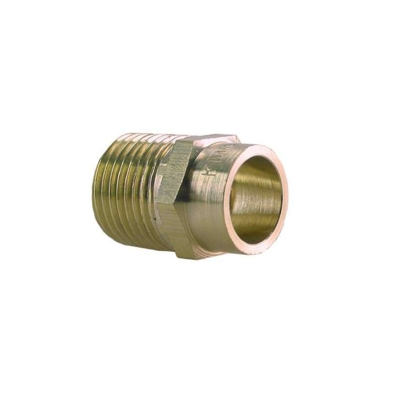 Messing puntstuk 1/2''x15mm Plieger
