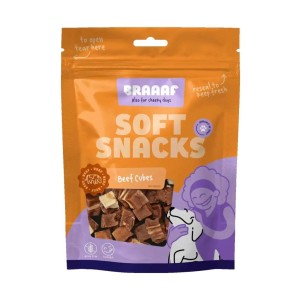 Braaaf honden soft snack blokjes met rund en vis