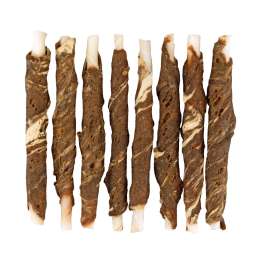 Braaaf hondensnack rawhide roll sticks lam en vis 8 stuks