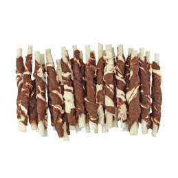 Braaaf hondensnack rawhide roll sticks lam en vis 25 stuks