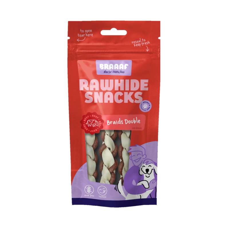 Braaaf hondensnack twister double 3 stuks