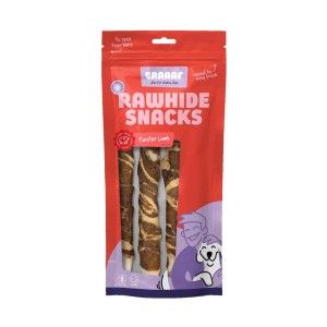Braaaf rawhide hondensnack twister lam en vis 21 cm 3 stuks