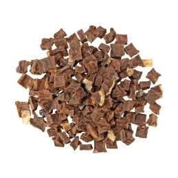 Braaaf seafood hondensnack gedroogde zalm blokjes 70 gram