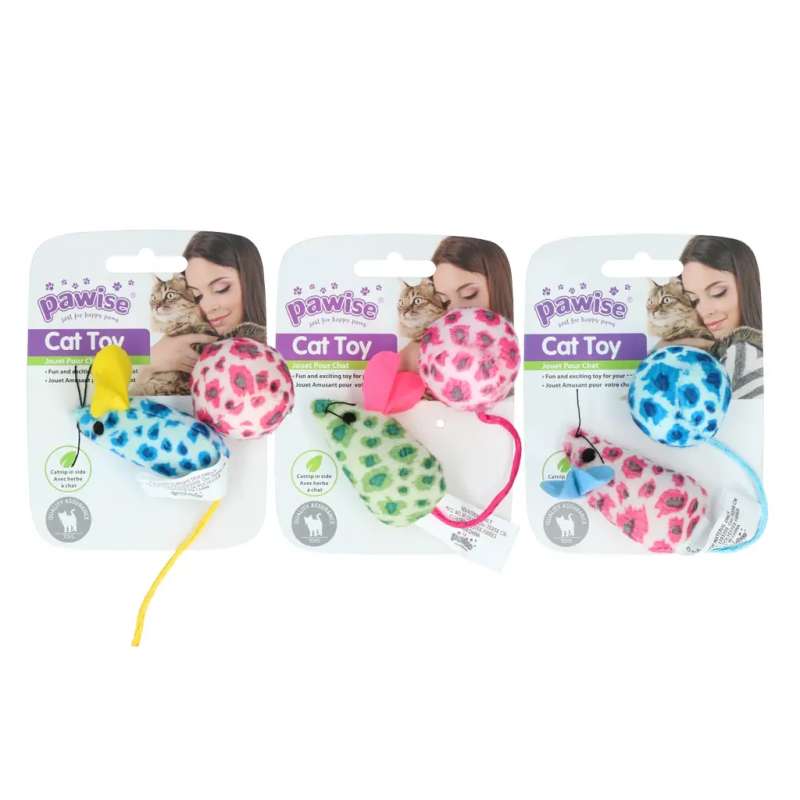 Pawise kattenspeeltje muis en bal