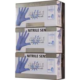 Wandhouder RVS voor wegwerphandschoenen 3-delig