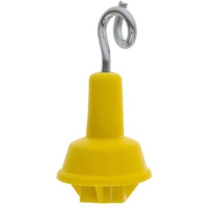 Topisolator met krul voor veerstaalpaal