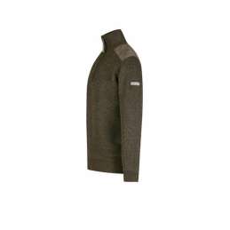 Storvik gebreide pullover Liam gevoerd olijfgroen