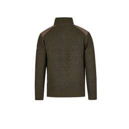 Storvik gebreide pullover Liam gevoerd olijfgroen