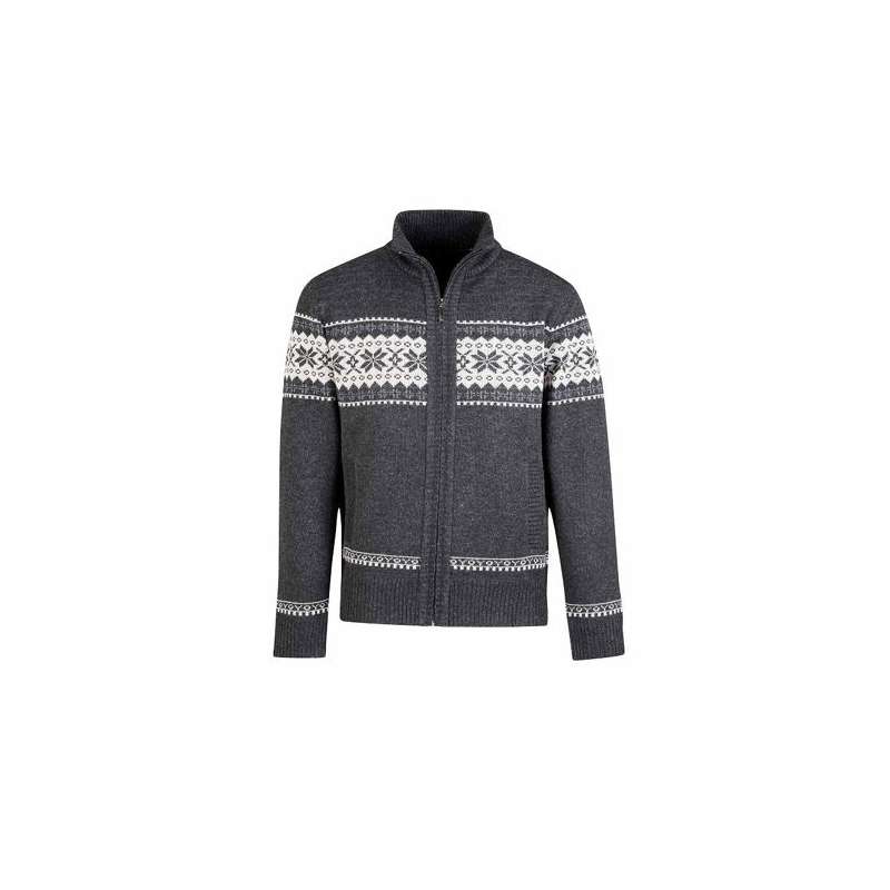 Bjørnson scandinavisch wintervest Hoyt gebreid antraciet