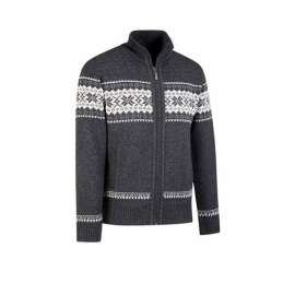 Bjørnson scandinavisch wintervest Hoyt gebreid antraciet