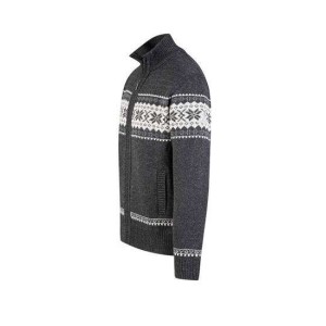 Bjørnson scandinavisch wintervest Hoyt gebreid antraciet