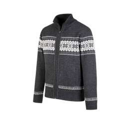 Bjørnson scandinavisch wintervest Hoyt gebreid antraciet