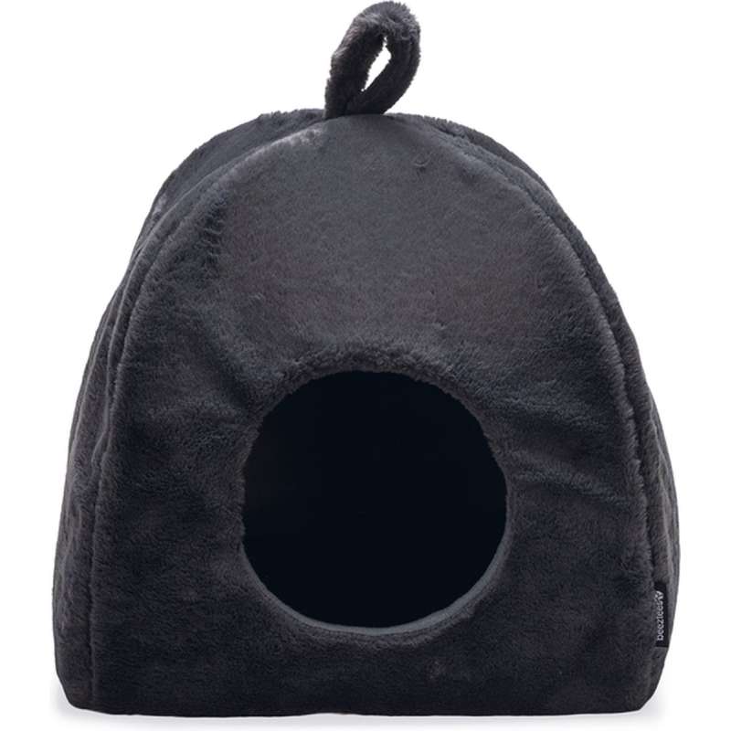Beeztees Kattenslaaphuis Moza pluche antraciet 40x40x40 cm