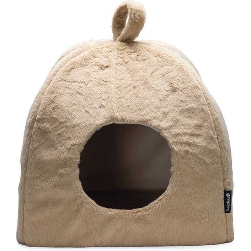 Beeztees Kattenslaaphuis Moza pluche beige 40x40x40 cm