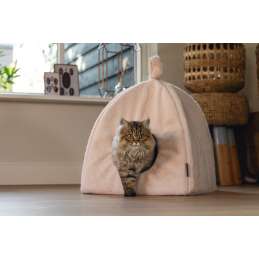 Beeztees Kattenslaaphuis Moza pluche roze 40x40x40 cm