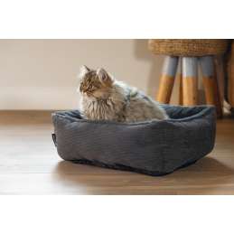 Beeztees Kattenmand Moza pluche antraciet 48X37X15 cm