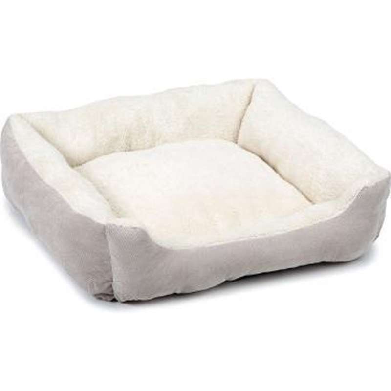 Beeztees Hondenmand Mogina pluche grijs 65x60x20 cm